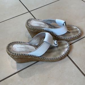 Burberry toe espadrilles wedges